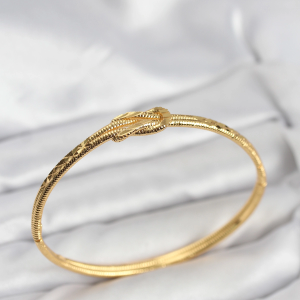 Pirinç Gold Renk Düğüm Model Kadın Kelepçe Bileklik