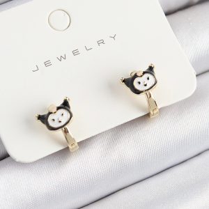 Pirinç Kuromi Model Gold Renk Çocuk Küpe