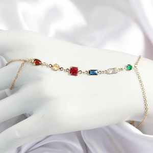Pirinç Renkli Zirkon Taşlı Y Model Gold Renk Kadın Şahmeran