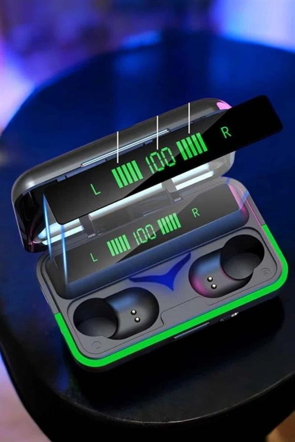 Powerbank Özellikli Kablosuz Bluetooth Kulaklık RGB Işıklı 1 Powerbank Özellikli Kablosuz Bluetooth Kulaklık RGB Işıklı
