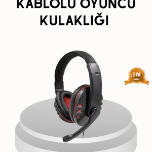 Profesyonel Gaming Kulaklık – Mikrofonlu, Yumuşak Pedli, Stereo Ses Kalitesi, Tere Dayanıklı