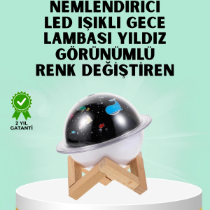 Projektör ışığı bulunan USB bağlantılı mini aromaterapi destekli hava nemlendirici