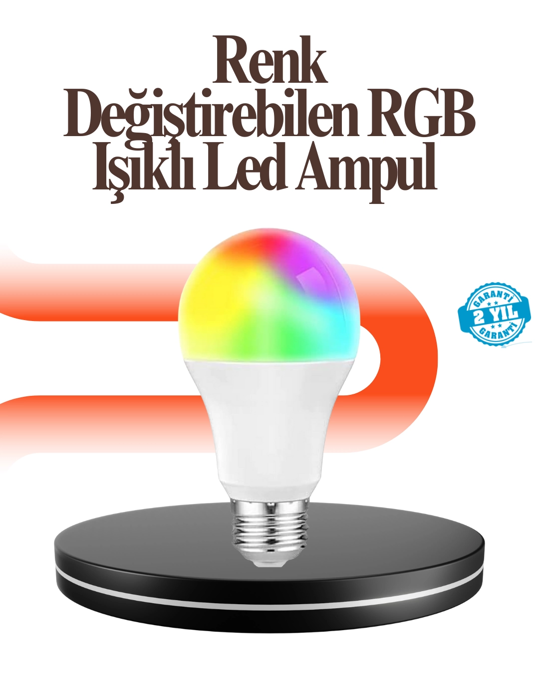 Renk Değiştiren RGB LED Ampul 16 Renk Uzaktan Kumandalı 2025 Model 1 Renk Değiştiren RGB LED Ampul 16 Renk Uzaktan Kumandalı 2025 Model