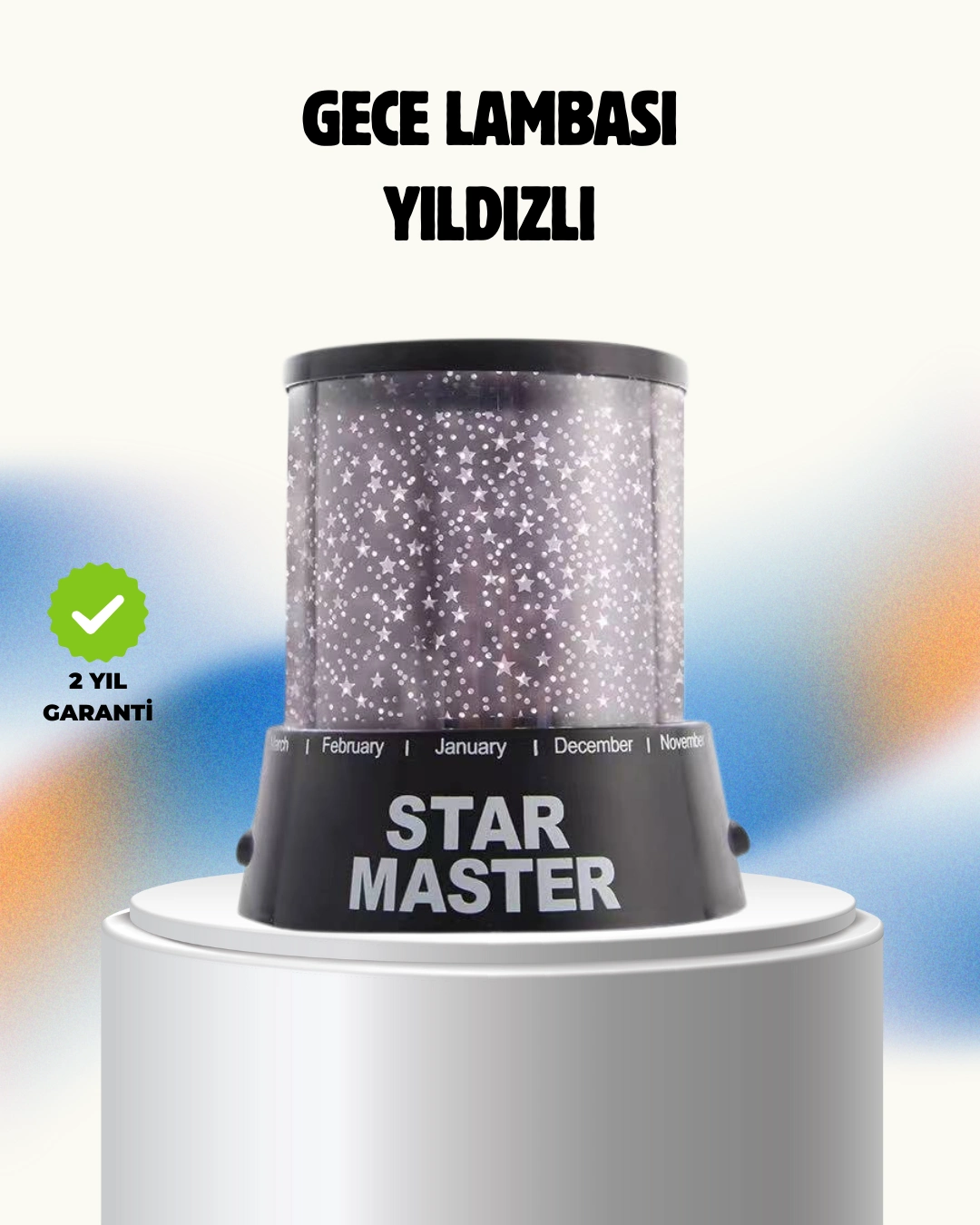 Renk Değiştirmeli LED Yıldız Projektör Parti ve Gece Lambası 1 Renk Değiştirmeli LED Yıldız Projektör Parti ve Gece Lambası