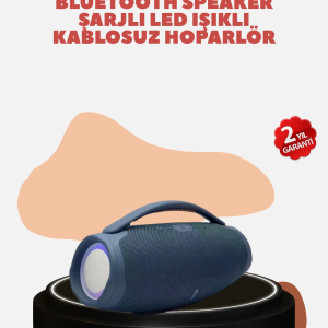 Renkli LED Efektli Suya Dayanıklı Taşınabilir Kablosuz Hoparlör