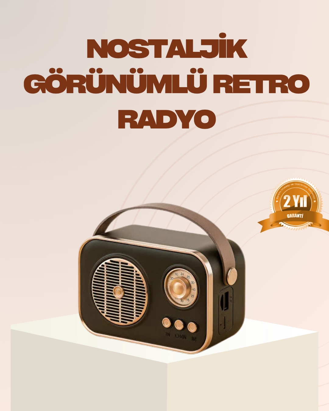 Retro Bluetooth Radyo – Nostaljik Tasarım, TF Kart ve USB Destekli 1 Retro Bluetooth Radyo – Nostaljik Tasarım, TF Kart ve USB Destekli