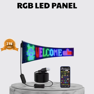 RGB LED Panel – Çok Renkli, Kumandalı, USB Bağlantılı Yazı ve GIF Gösterimli Akıllı Lamba