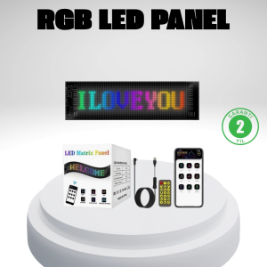 RGB LED Panel – Mobil Uyumlu, Yazı ve GIF Destekli, USB Bağlantılı Dekoratif Ekran