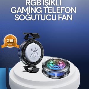 RGB LED Telefon Soğutucu Fan Yüksek Hızlı Soğutma  Cooler