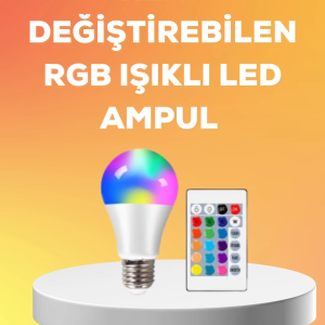 RGB Uzaktan Kumandalı LED Ampul 16 Renk A Kalite 2025 Model Orijinal