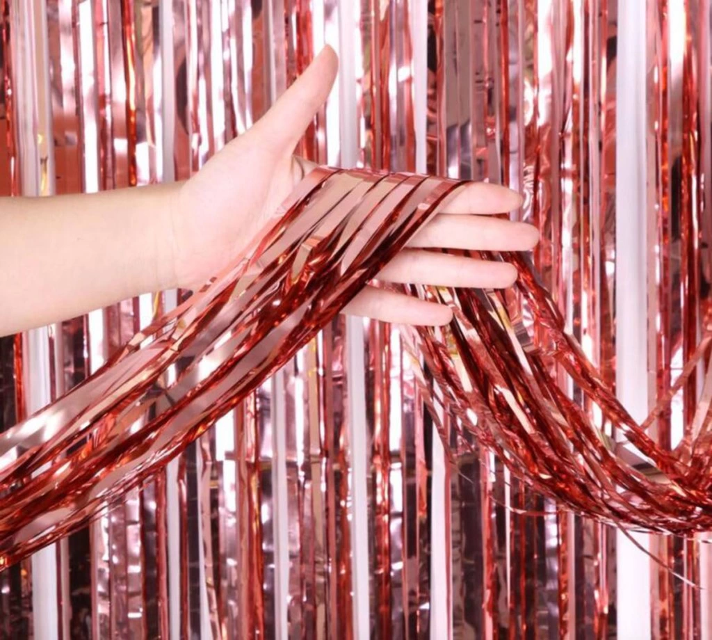 Rose Gold Püsküllü Kapı Perdesi - Parti, Bekarlığa Veda, Doğum Günü 1x2 m 1 Rose Gold Püsküllü Kapı Perdesi - Parti, Bekarlığa Veda, Doğum Günü 1x2 m