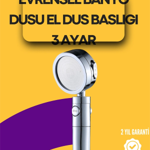 Sağlam Metal Hortum Bağlantılı, 360° Hareketli Duş Başlığı