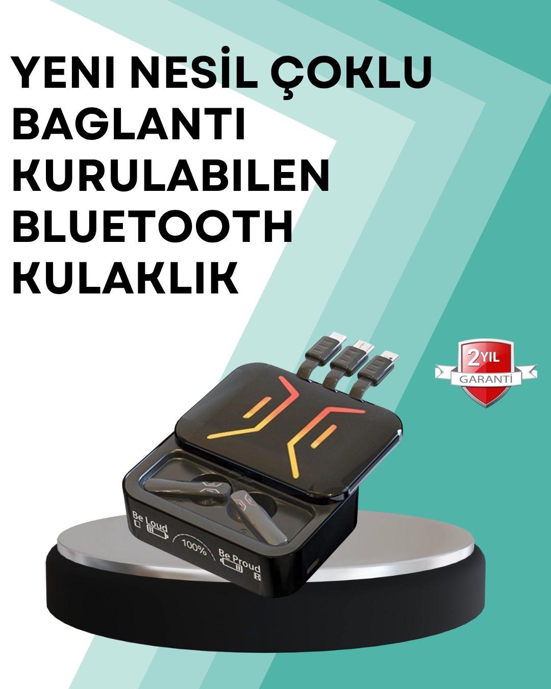 Type-C Girişli Bluetooth Kulaklık – Uzun Bekleme Süresi 1 Type-C Girişli Bluetooth Kulaklık – Uzun Bekleme Süresi
