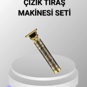 Şarjlı T Bıçaklı Saç ve Sakal Tıraş Makinesi – 3 Başlıklı, Güçlü Motorlu, 2 Saat Kullanım