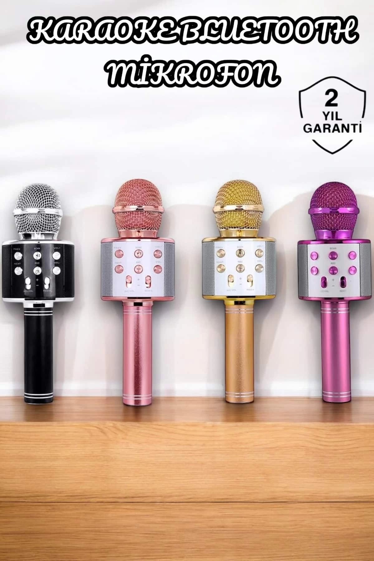 Şarjlı ve Uzun Pil Ömürlü Karaoke Mikrofon USB Bellek Destekli, Profesyonel Ses 1 Şarjlı ve Uzun Pil Ömürlü Karaoke Mikrofon USB Bellek Destekli, Profesyonel Ses