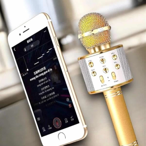 Şarjlı ve Uzun Pil Ömürlü Karaoke Mikrofon USB Bellek Destekli, Profesyonel Ses