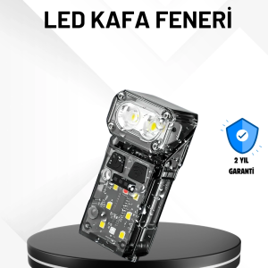 Sensörlü LED Kafa Feneri Şarj Edilebilir Manyetik Eller Serbest