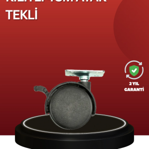 Sessiz Dönen Kilitli Mobilya Tekerleği 4 cm