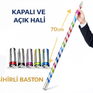 Sihirli Açılır Baston – Mendilden Bastona İlizyon Oyunu (70 cm)