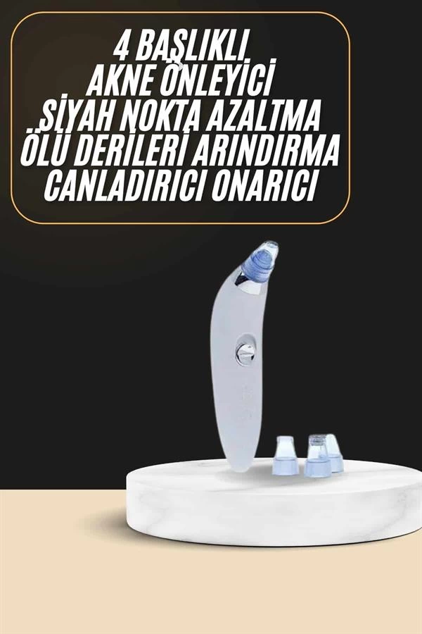 Siyah Nokta Temizleme Cihazı 4 Başlıklı Vakumlu Pilli Ölü Deri Arındırma 1 Siyah Nokta Temizleme Cihazı 4 Başlıklı Vakumlu Pilli Ölü Deri Arındırma