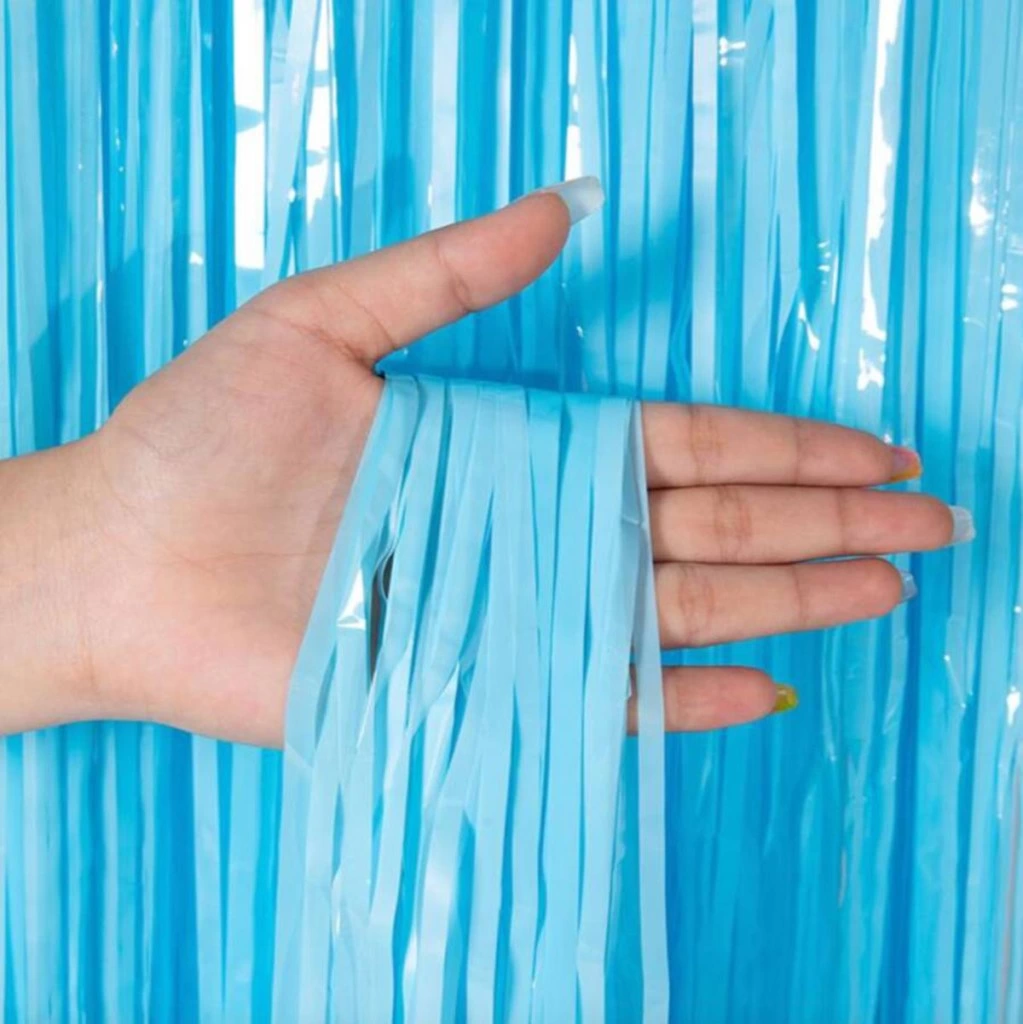 Soft Mavi Püsküllü Kapı Perdesi - Parti, Baby Shower, Sünnet Süsü 1x2 m 1 Soft Mavi Püsküllü Kapı Perdesi - Parti, Baby Shower, Sünnet Süsü 1x2 m