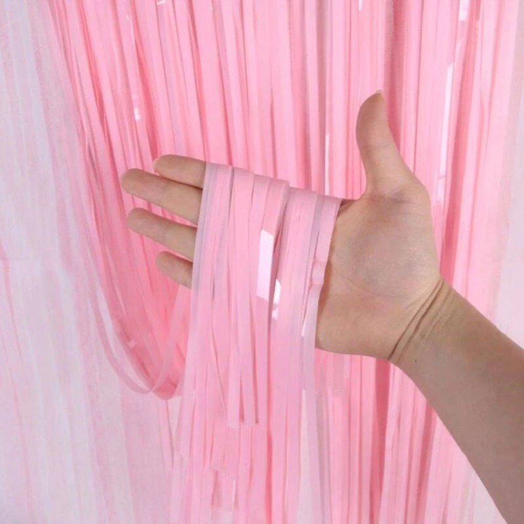 Soft Pembe Püsküllü Kapı Perdesi - Parti, Baby Shower, Cinsiyet Partisi 1x2 m 1 Soft Pembe Püsküllü Kapı Perdesi - Parti, Baby Shower, Cinsiyet Partisi 1x2 m