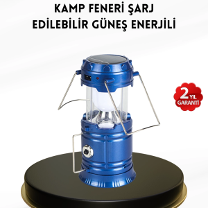 Solar Kamp Lambası Kızak Sistemli Şarjlı Taşınabilir Doğa Yürüyüşü Işığı