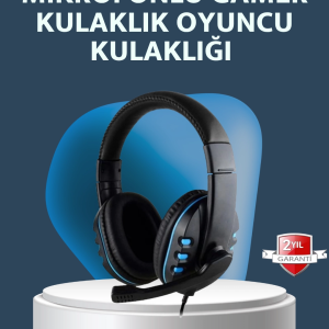 Stereo Mikrofonlu Kablolu Oyun Kulaklığı – Konforlu ve Net Ses İletimi