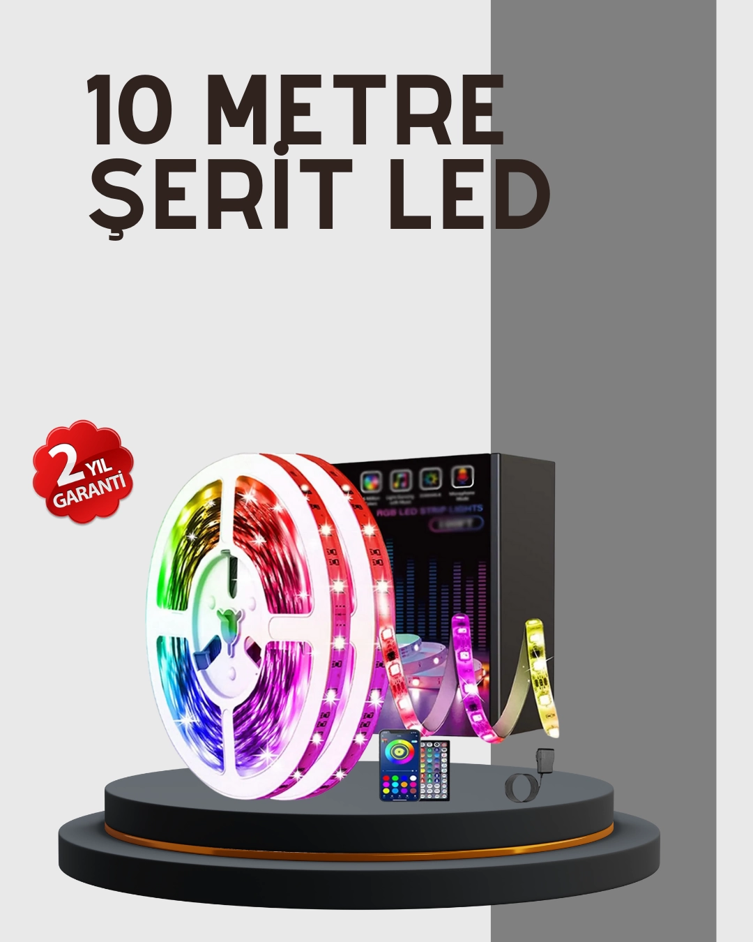Su Geçirmez 10M Smart Şerit Led TV Arkası ve Oda Dekorasyonu İçin 1 Su Geçirmez 10M Smart Şerit Led TV Arkası ve Oda Dekorasyonu İçin