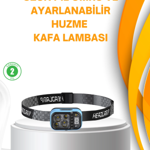 Su Geçirmez LED Kafa Lambası 53 Çalışma Modu Güç Ekranlı