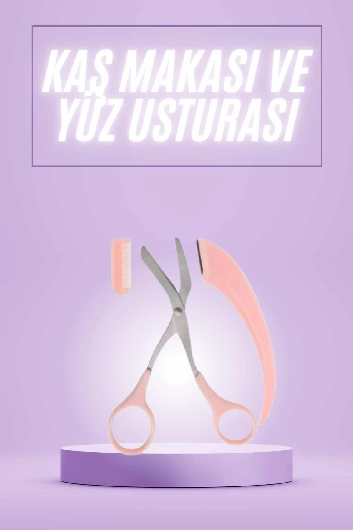 Taraklı Kaş Makası ve Ustura Seti Kaş Düzeltme Makası Kaş Bıyık Alma Aleti 1 Taraklı Kaş Makası ve Ustura Seti Kaş Düzeltme Makası Kaş Bıyık Alma Aleti