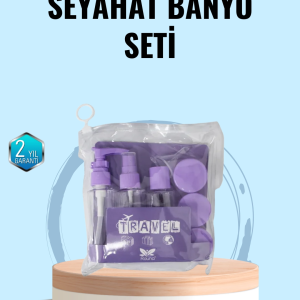 Taşınabilir 5’li Seyahat Banyo Seti Şampuanlık Sprey Krem Kutusu