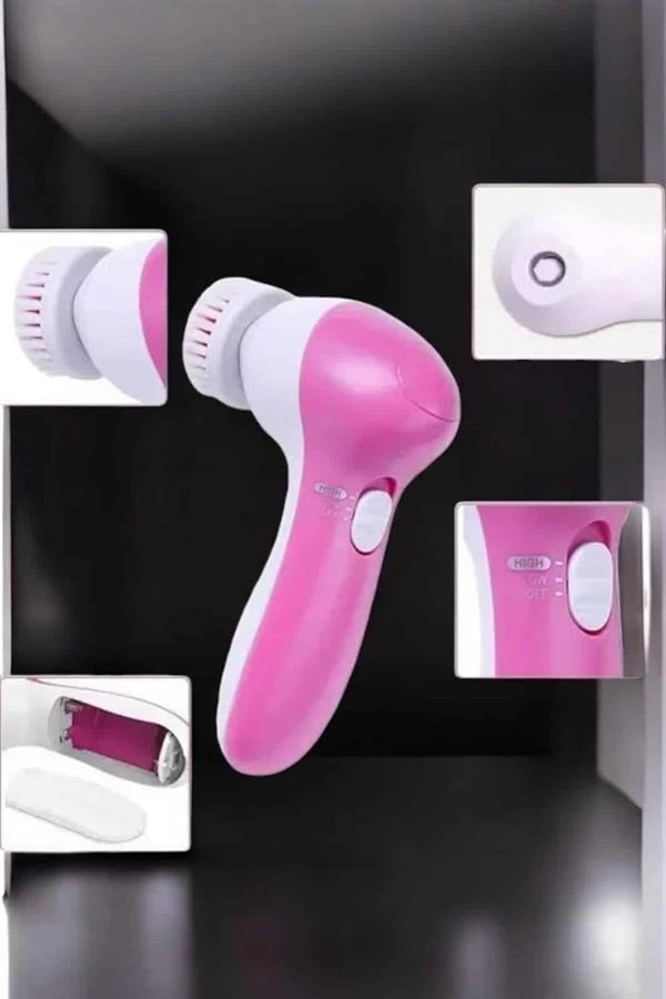 Taşınabilir Yüz Temizleme Cihazı Masaj, Peeling, Temizlik 5 Başlıklı 1 Taşınabilir Yüz Temizleme Cihazı Masaj, Peeling, Temizlik 5 Başlıklı