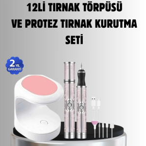 Tırnak Matkabı ve LED Oje Kurutucu 2’li Profesyonel Bakım Seti