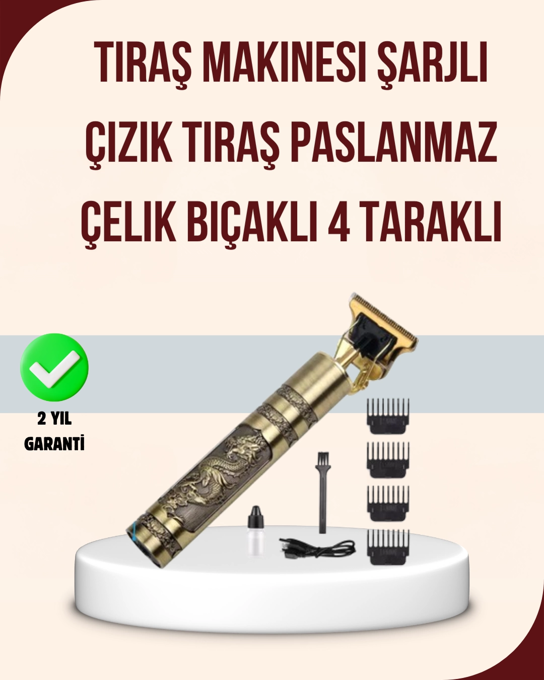 Titreşim Motorlu Erkek Saç ve Sakal Düzeltici 1 Titreşim Motorlu Erkek Saç ve Sakal Düzeltici