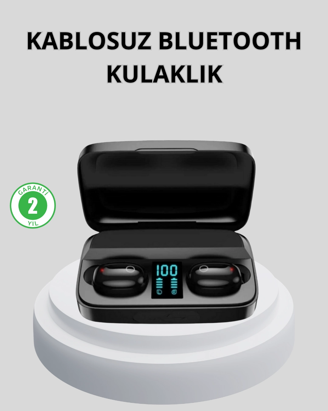 TWS Bluetooth Kulaklık 1800mAh Şarj Kutulu Dijital Ekranlı 1 TWS Bluetooth Kulaklık 1800mAh Şarj Kutulu Dijital Ekranlı