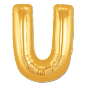 U Harf Folyo Balon Altın Renk  40 inç