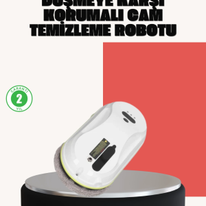 UPS Destekli Düşmeye Karşı Korumalı Cam Temizleme Robotu