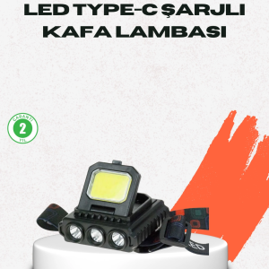 USB Şarjlı Kafa Feneri 800 Lumen Ayarlanabilir COB ve XPE LED