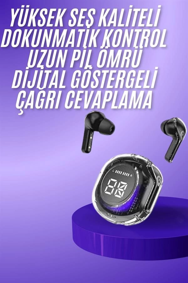 Yeni Nesil Bluetooth Kulaklık Dijital Göstergeli Gaming Dokunmatik 5.3 Kablosuz 1 Yeni Nesil Bluetooth Kulaklık Dijital Göstergeli Gaming Dokunmatik 5.3 Kablosuz