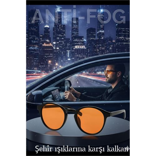 Parlama Önleyici Gece Sürüş Görüş Gözlüğü Sis Far Işık Önleyici Anti-Fog Gözlük
