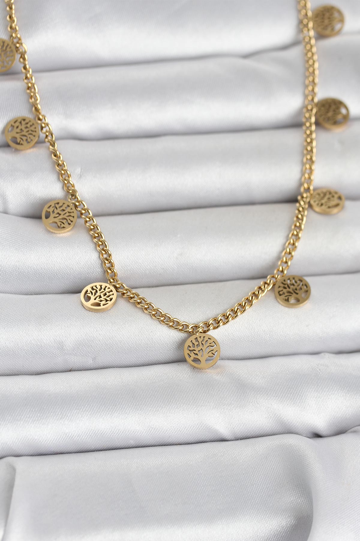 316L Çelik Gold Renk Yaşam Ağacı Model Kadın Kolye 5886 1 316L Çelik Gold Renk Yaşam Ağacı Model Kadın Kolye 5886