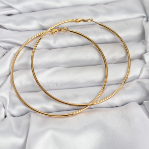 316L Çelik Gold Renk 75 mm Halka Küpe 5886