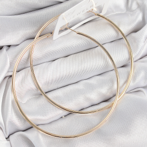 Pirinç Halka Model Gold Renk Kadın Küpe 5886