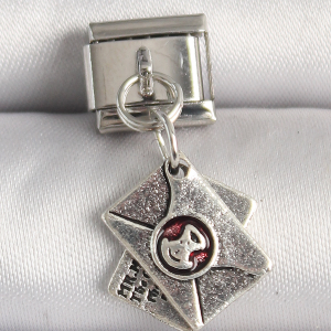 316L Çelik Gümüş Renk Mektup Model Nomination Charm 5886