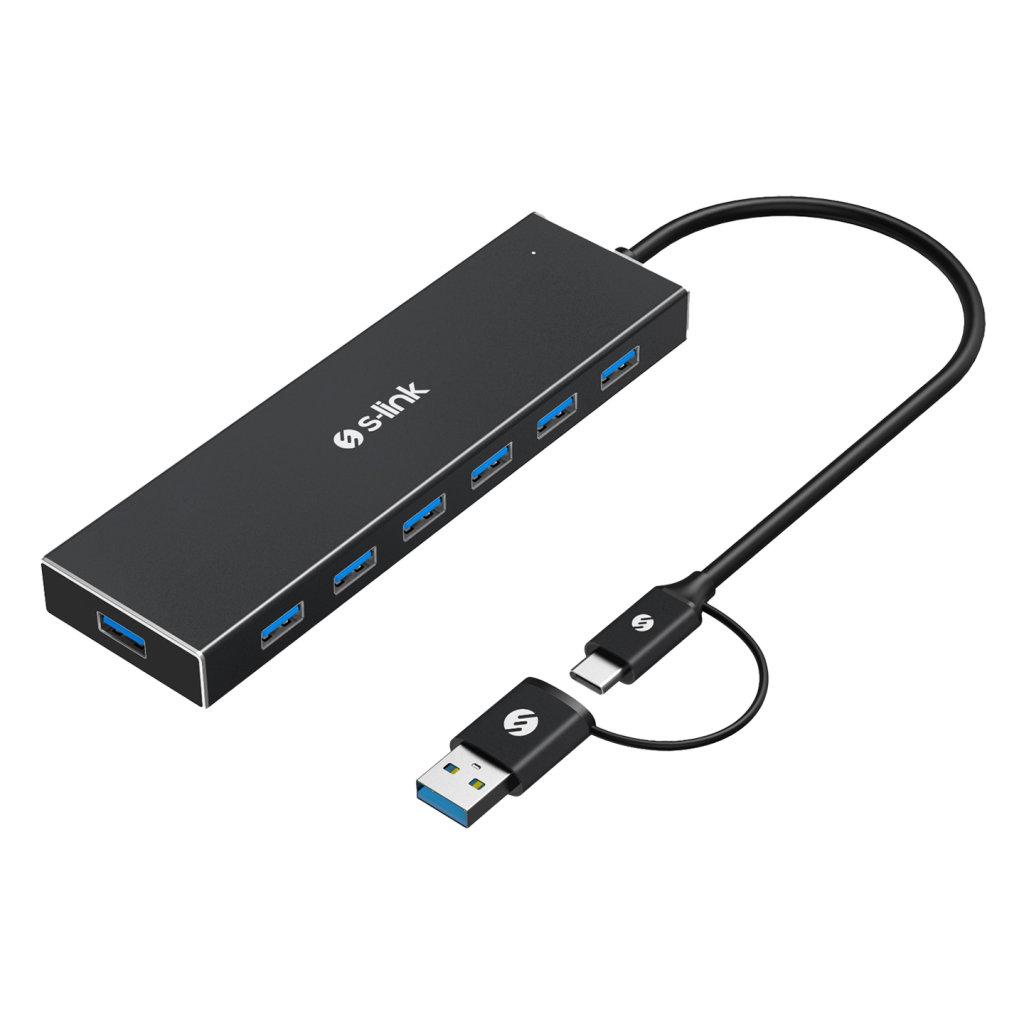 S-LINK SW-U317 USB3.0 Type-C to 7xUSB 3.0 Metal USB HUB(1923)