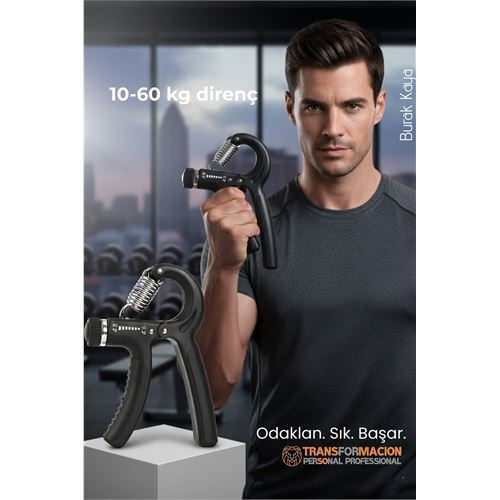 ProGrip Ayarlanabilir Profesyonel El Yayı 10-60 Kg | Paslanmaz Çelik Bilek Güçlendirici
