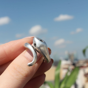 Metal Yılan Figürlü Ayarlamalı Antik Yüzük 5886