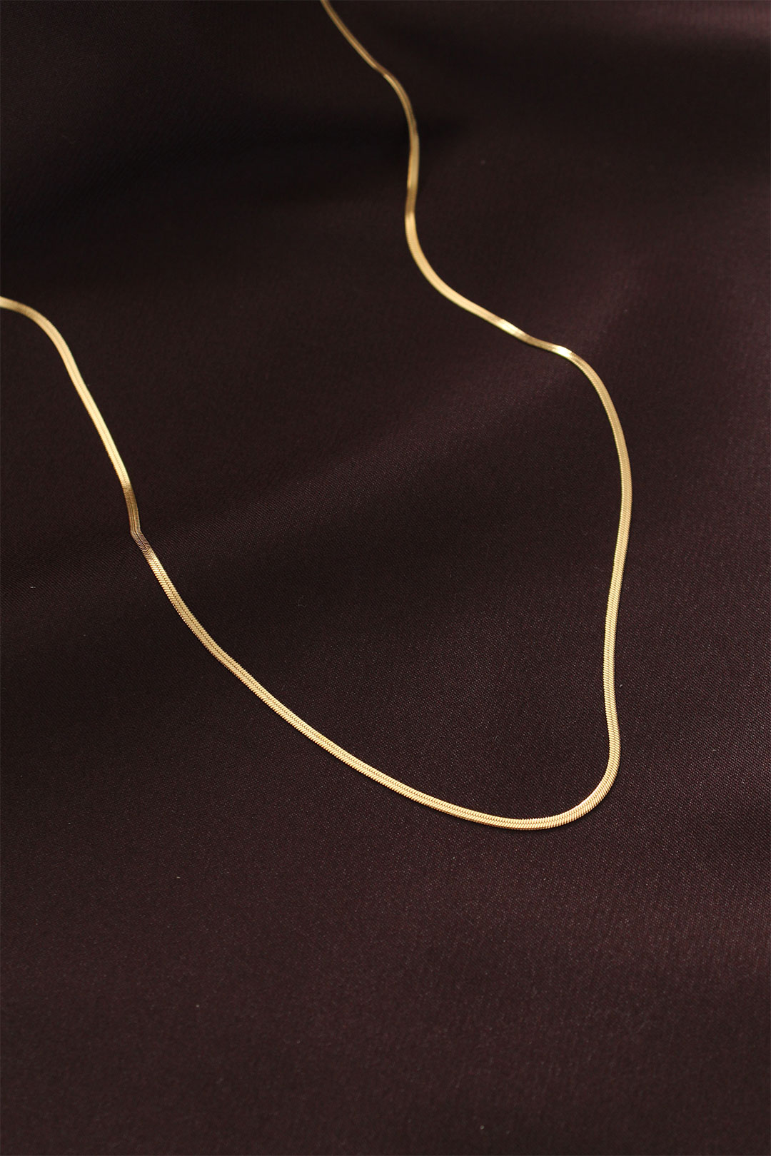 Çelik Gold Renk 60 cm İnce İtalyan Zincir Kolye 5886
