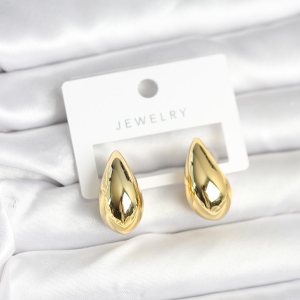 Gold Renk Damla Küpe 24 mm 5886